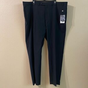 Ralph‎ Lauren New Size 46W 32L Black Norton Ultraflex Flat Front Wool Dress Pant